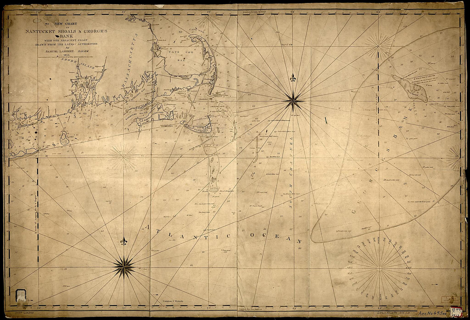 This old map of A New Chart of Nantucket Shoals & George&