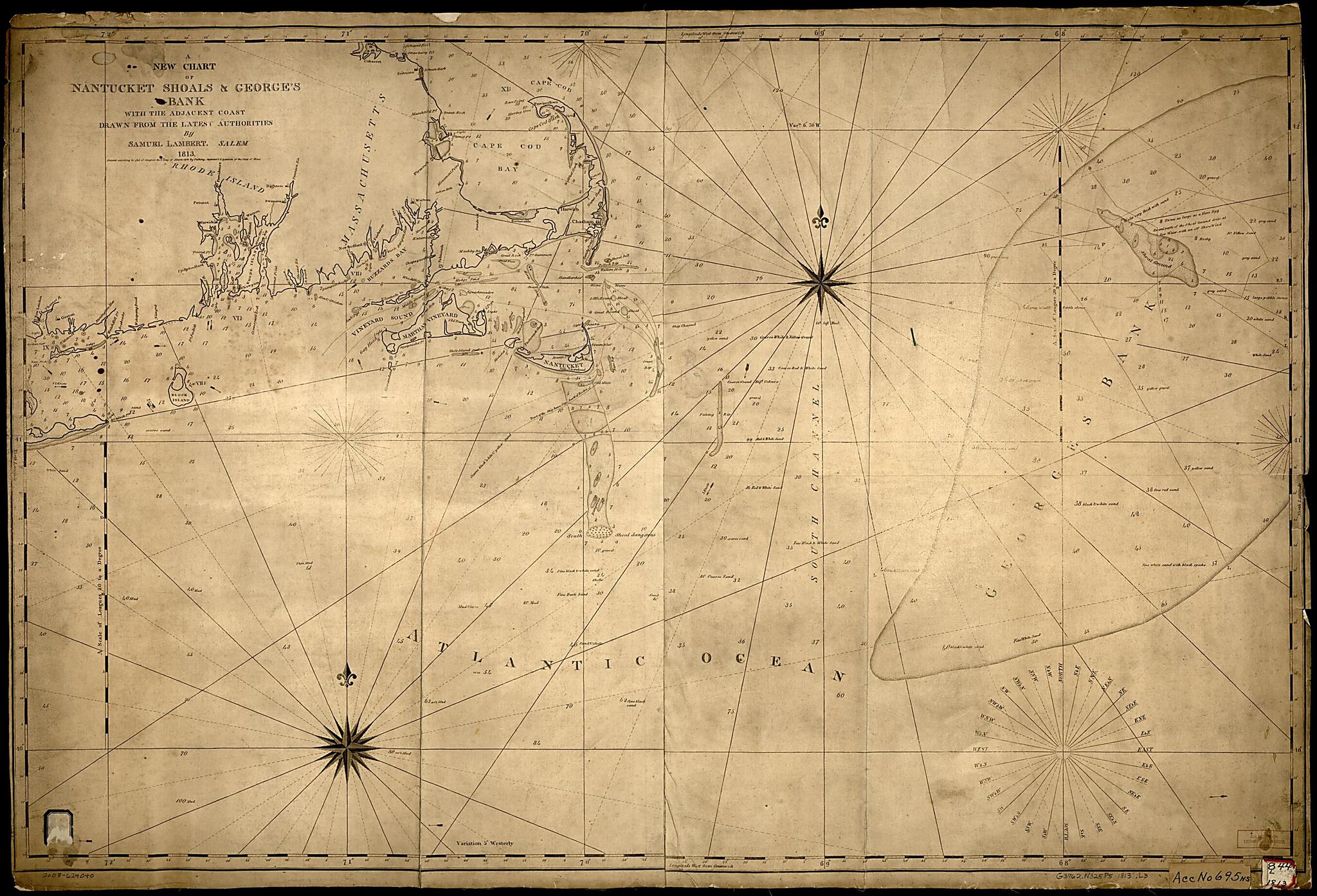 This old map of A New Chart of Nantucket Shoals & George&