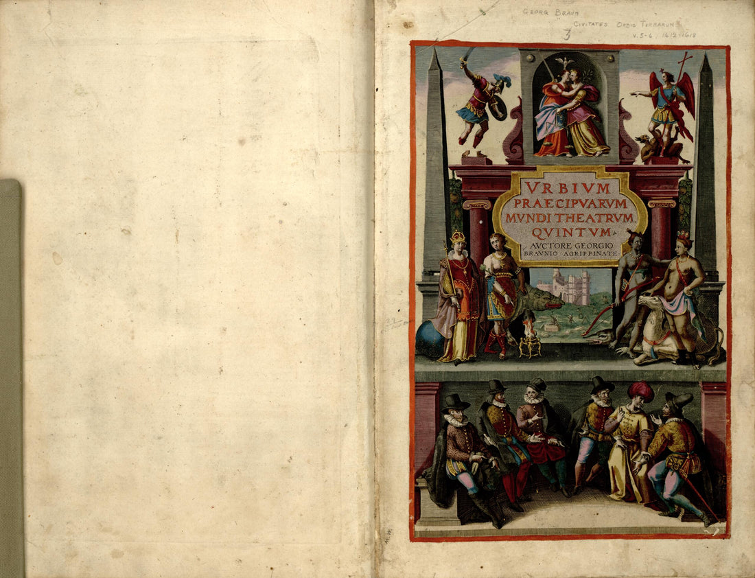 This old map of Civitates Orbis Terrarvm from 1612 was created by P. Von Brachel, Georg Braun, Jacob Van Deventer, Anton Hierat, Jacob Hoefnagel, Joris Hoefnagel, Abraham Hogenberg, Frans Hogenberg, Simon Novellanus, Henrik Rantzau in 1612