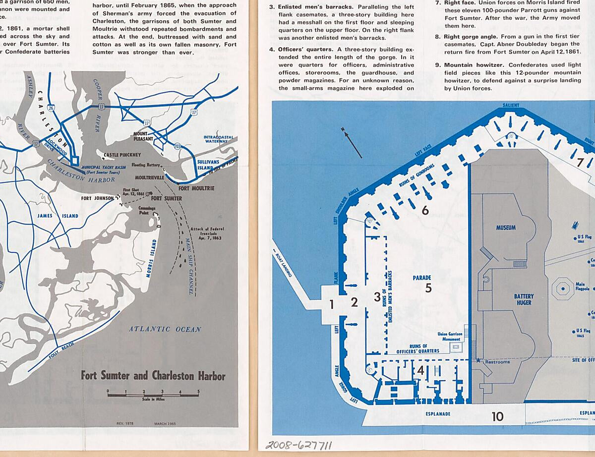 This old map of Fort Sumter National Monument, South Carolina from 1861 was created by  United States. National Park Service in 1861