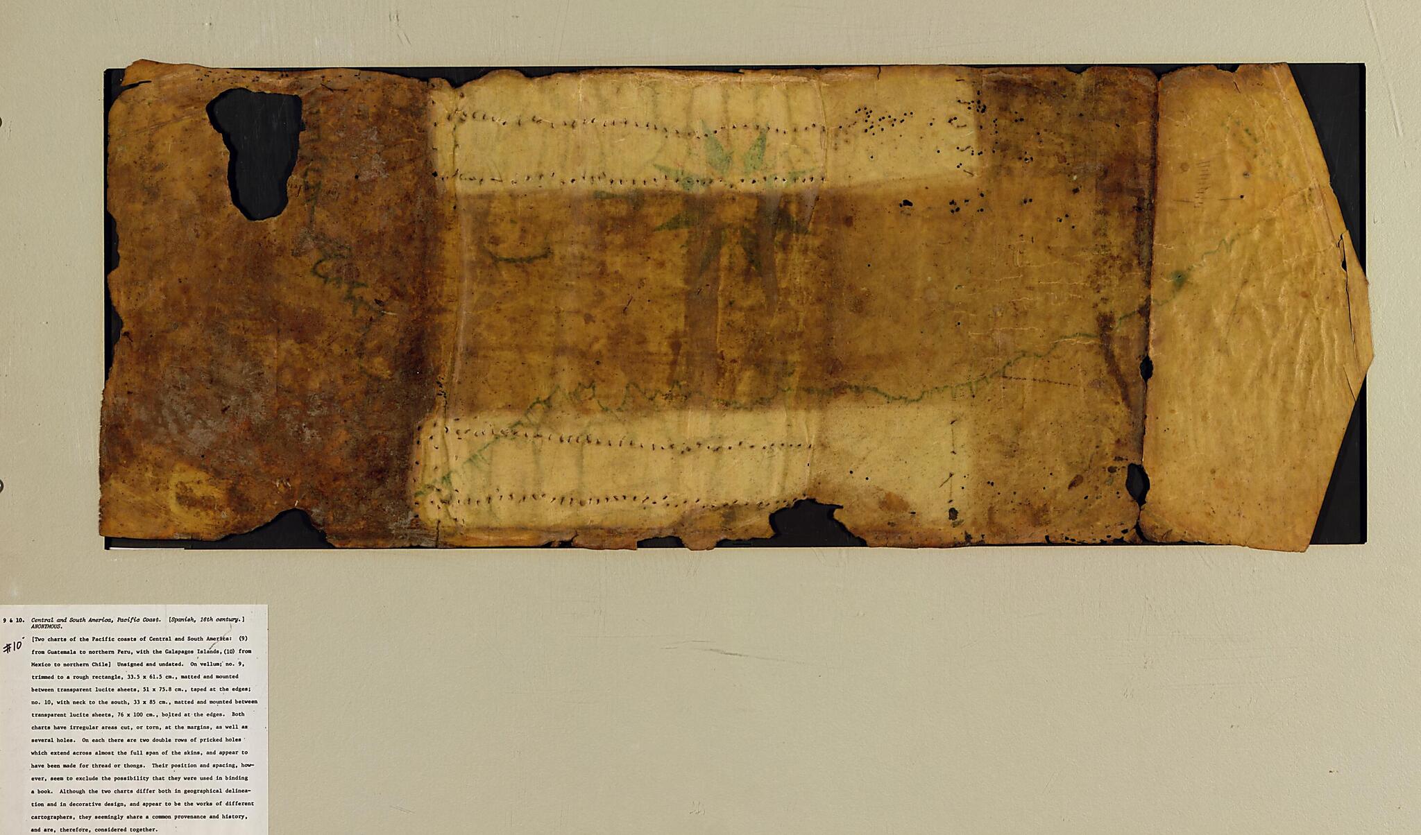 This old map of Portolan Chart of the Pacific Coast from Mexico to Northern Chile from 1500 was created by in 1500