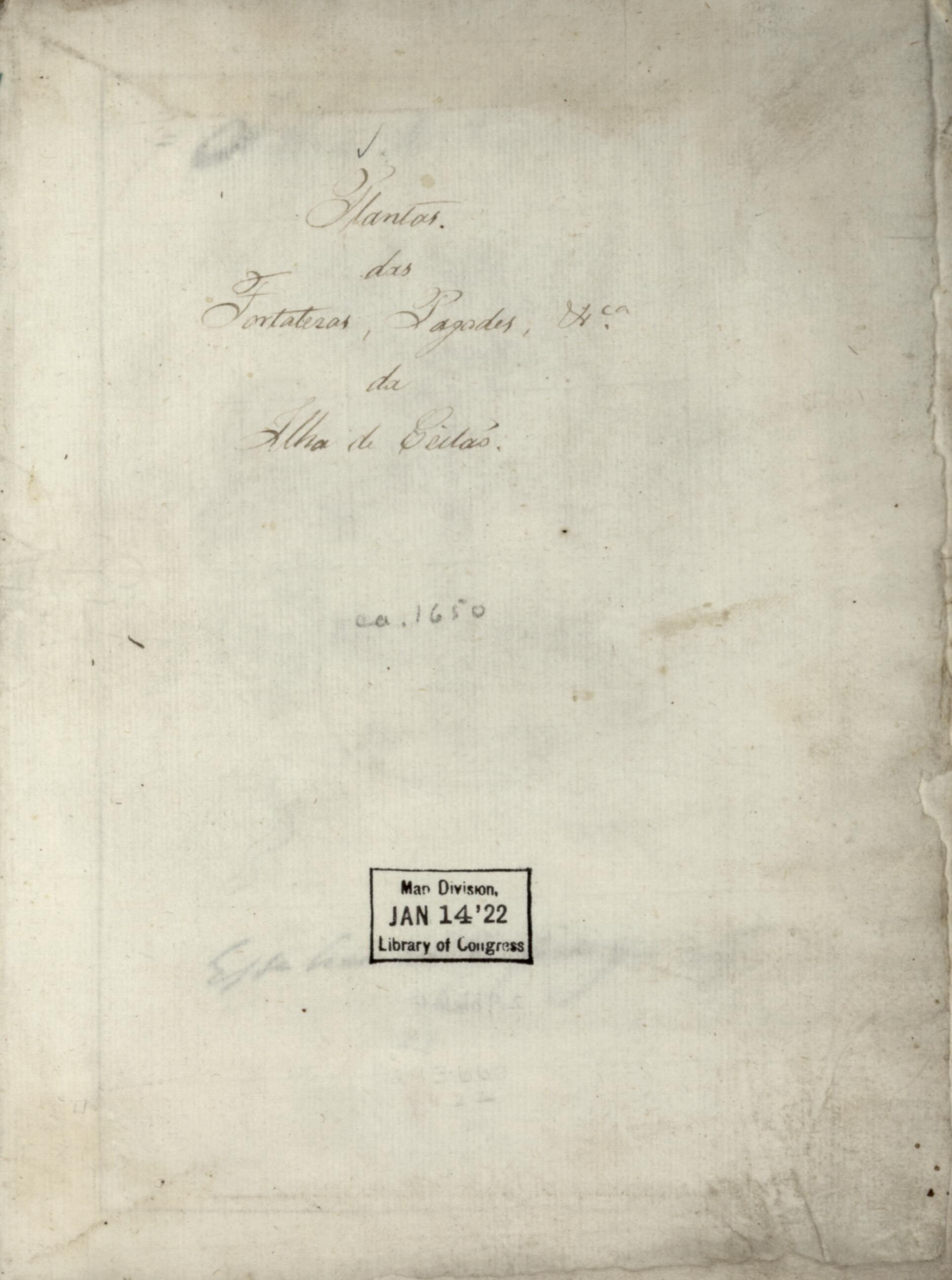 This old map of Plantas Das Fortalezas, Pagodes & Ca. Da Ilha De Ceilão from 1650 was created by in 1650