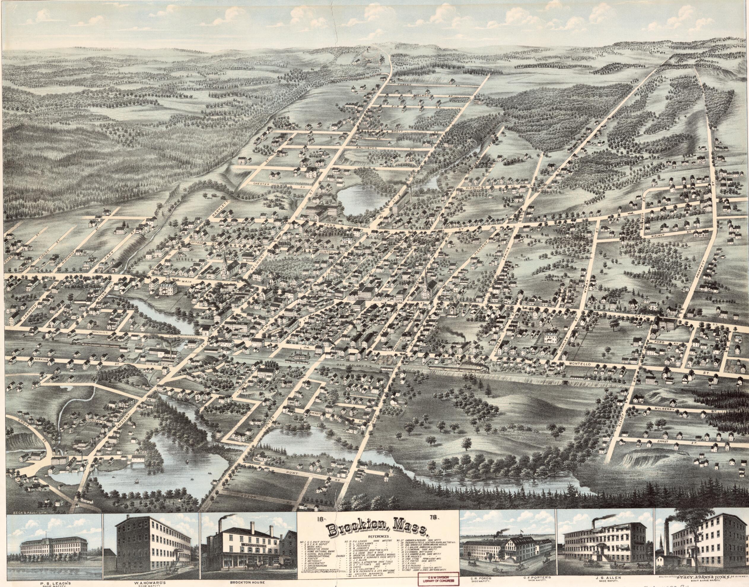 This old map of Brockton, Massachusetts : from 1878. (Brockton, Massachusetts) was created by Beck & Pauli in 1878