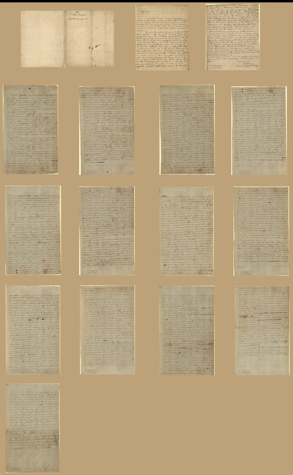 Manuscript Maps That Were Assembled by Egbert Benson and Sent In in 1802 to Rufus King, United States Minister to Great Britain, In Order to Facilitate Negotiations Over Disputed International Boundary Between Maine and New Brunswick by Relic Map Company