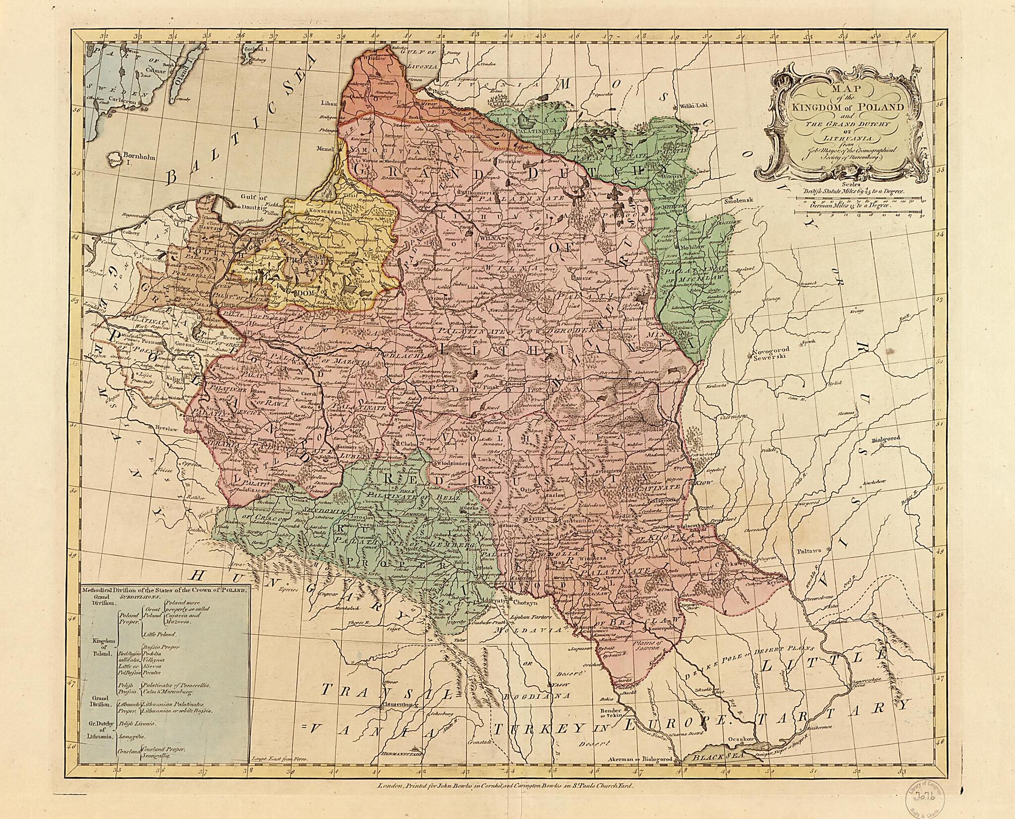 This old map of Map of the Kingdom of Poland : and the Grand Dutchy of Lithuania from 1770 was created by Job Mayer in 1770