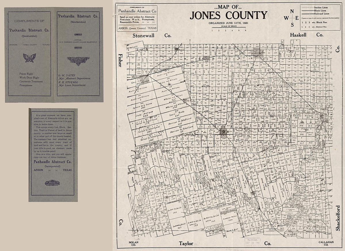 Map of Jones County : Organized June 13th, 1881 1880 by Relic Map Company