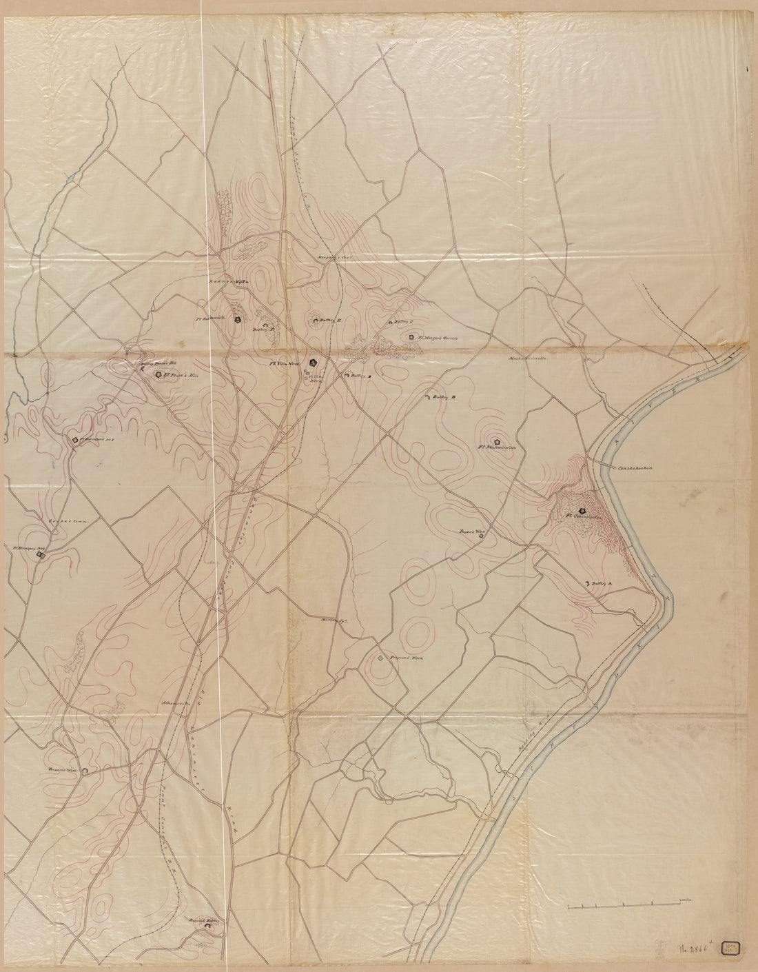This old map of General Diagram : western Philadelphia City and Adjacent Portions of Delaware and Montgomery Counties, Pennsylvania from 1863 was created by A. D. (Alexander Dallas) Bache, United States Coast Survey in 1863
