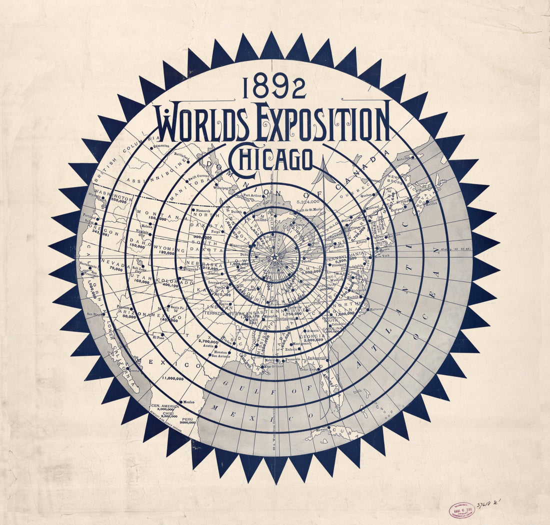 This old map of Worlds Exposition, Chicago from 1892 was created by World&