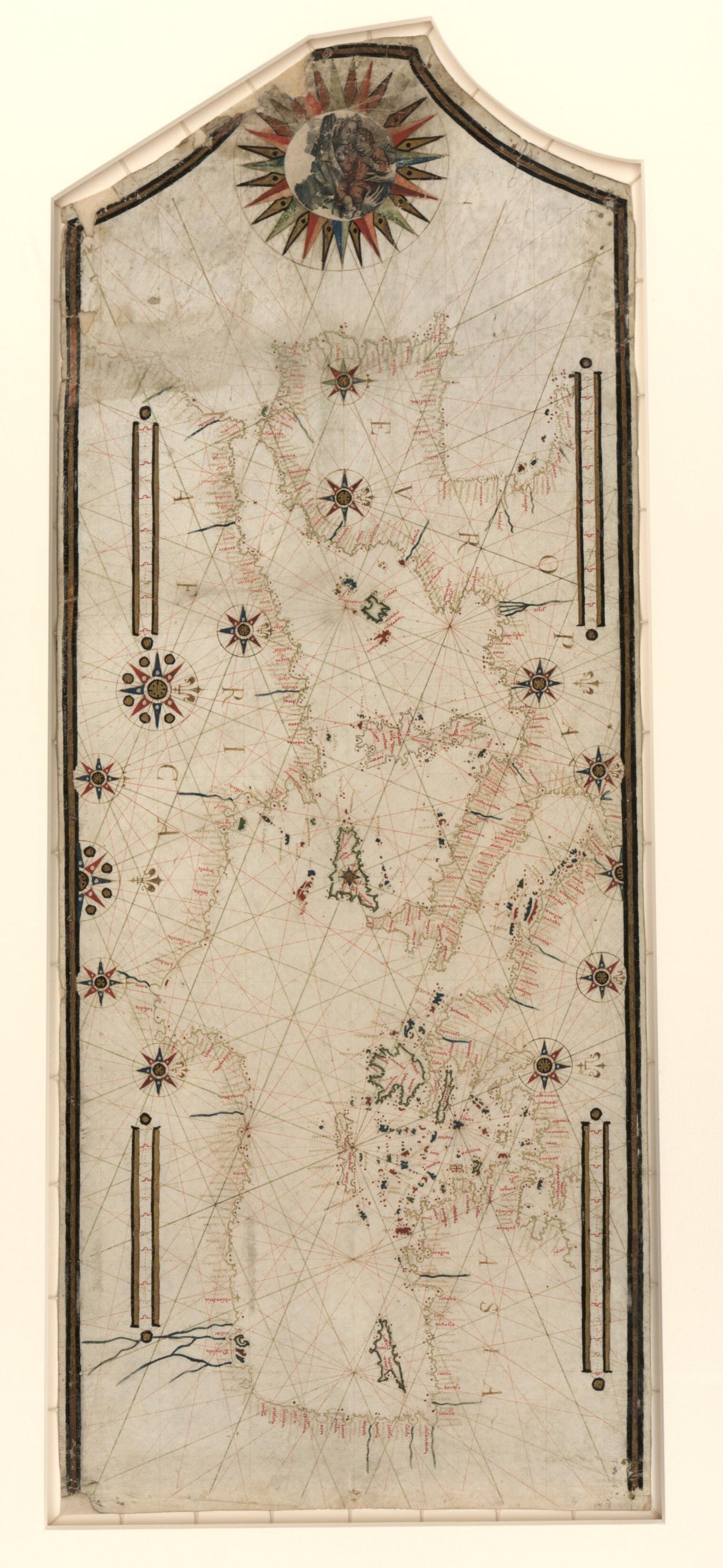 Portolan Chart of the Mediterranean and Connecting Seas 1550 by Relic Map Company