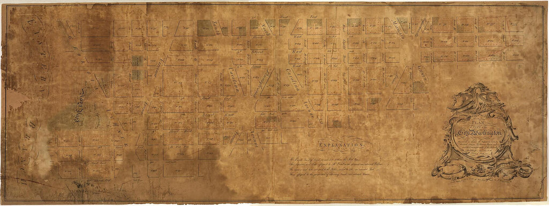 This old map of Plan of Part of the City of Washington : On Which Is Shewn the Squares, Lots, &c., Divided Between William Prout Esq&