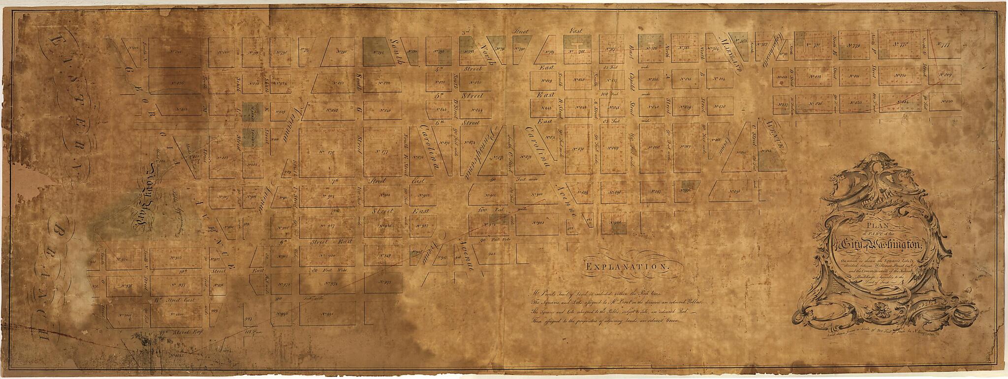 This old map of Plan of Part of the City of Washington : On Which Is Shewn the Squares, Lots, &c., Divided Between William Prout Esq&