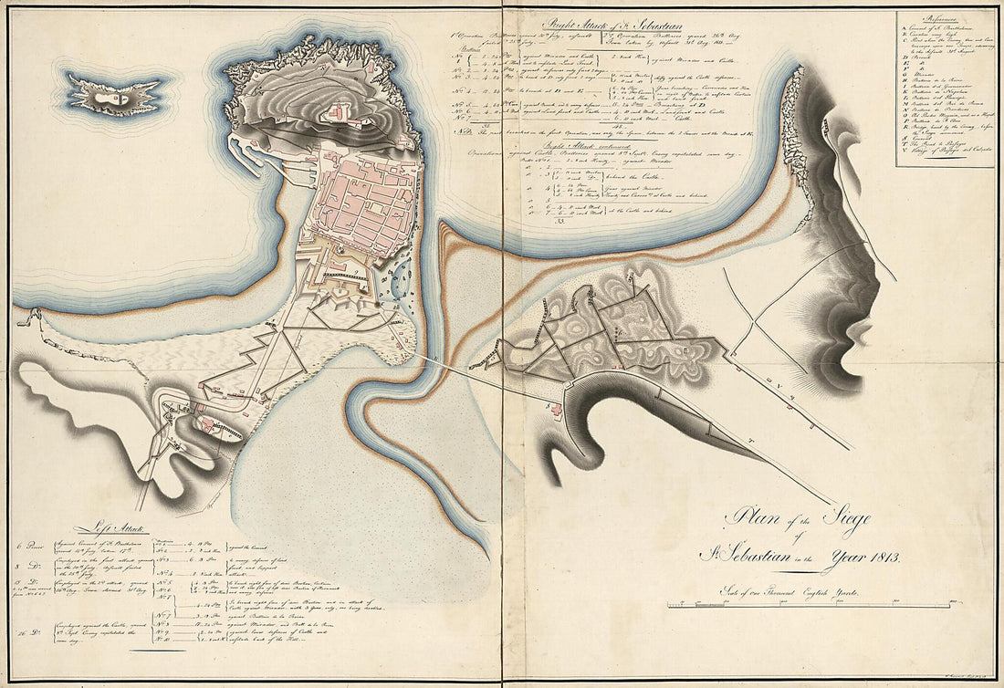 This old map of Plan of the Siege of St. Sebastian In the Year from 1813 was created by in 1813