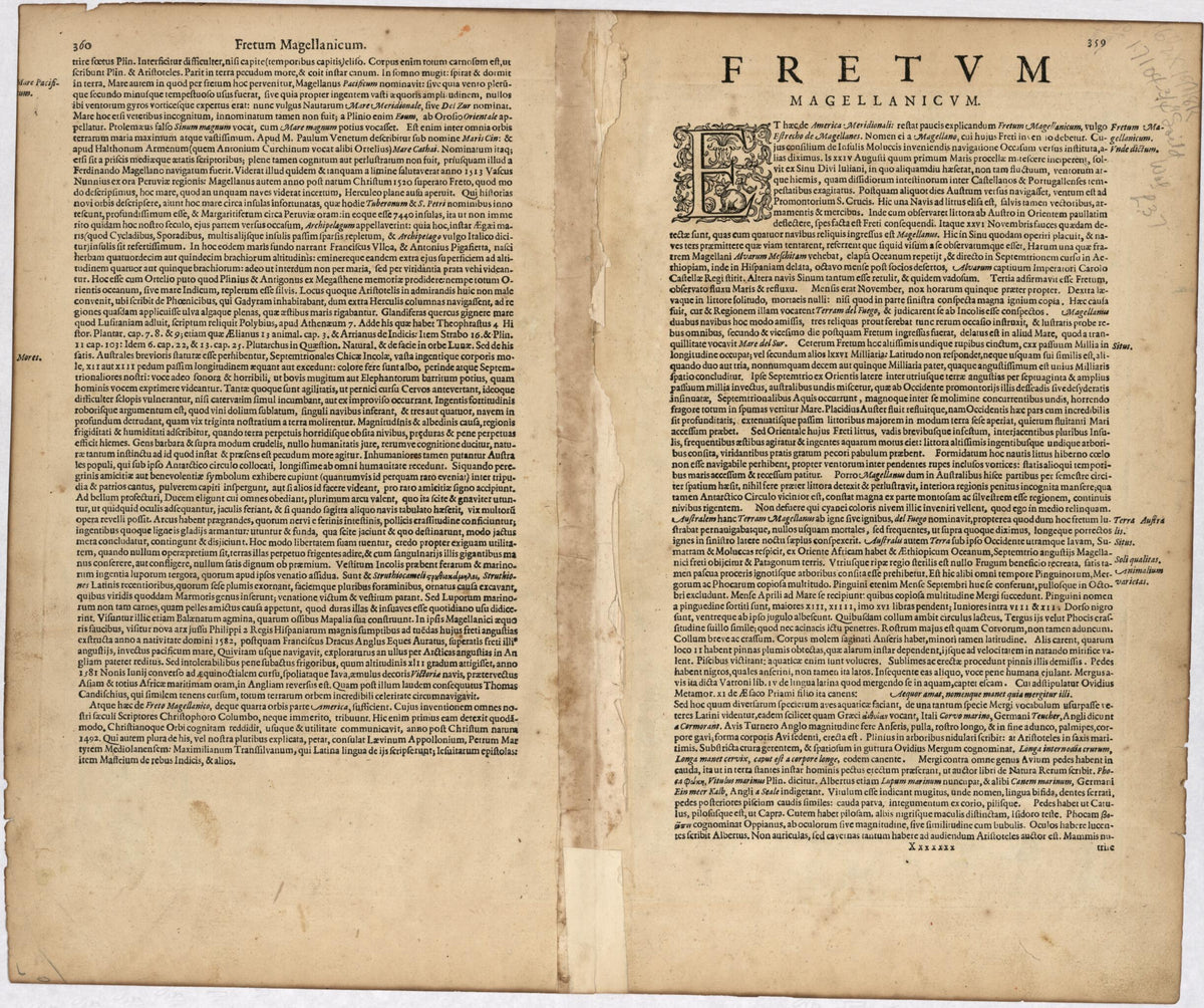 Exquisita & Magno Aliquot Mensium Periculo Lustrata Et Iam Retecta Freti Magellanici Facies : Eijgentlicke Asbeeldinghe Der Magellanischer Strate Die Nu Met Veel Gevaers Eitelijeke Maenden Doorsien Van Nieus Ondecktis 1611 by Relic Map Company
