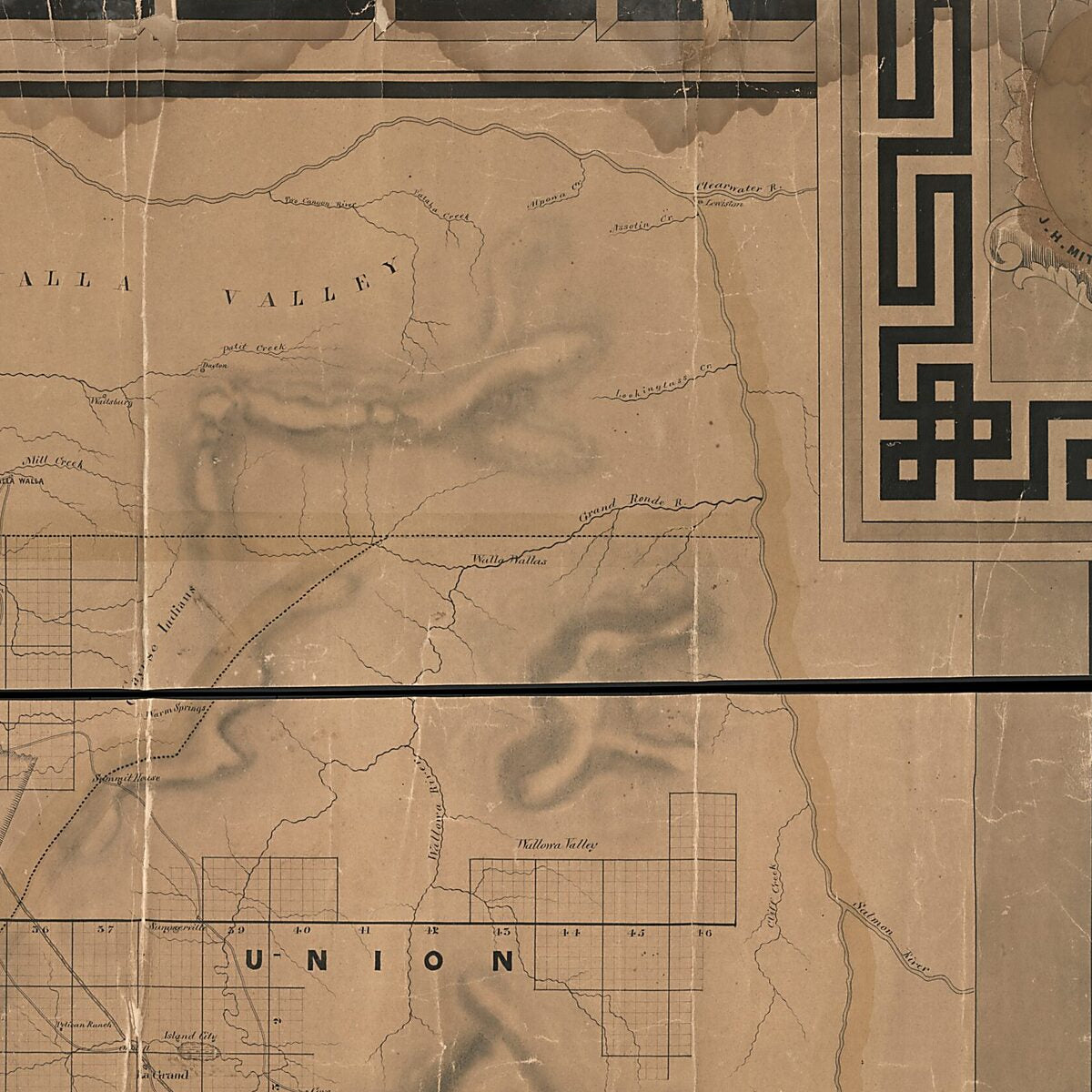 This old map of Oregon, from Government Surveys by the Order of the State Board from 1876 was created by  Walton Bros in 1876