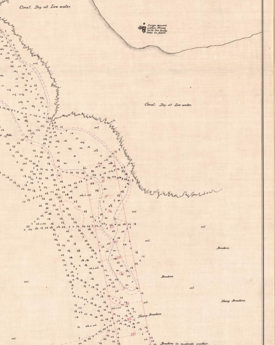 This old map of Mouth and Bar of Pearl River, Island of Oahu, Hawaiian Islands from 1873 was created by R. M. Cutts, J. H. Sands, D. L. Wilson in 1873