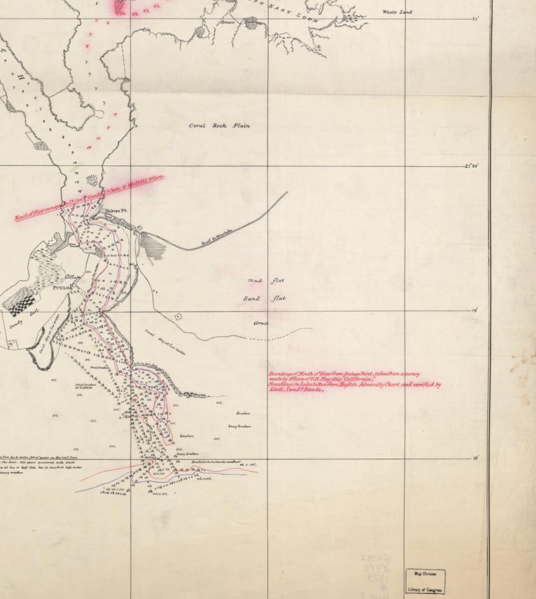 This old map of Preliminary Sketch Showing the Coast Line of the Pearl Lochs, Oahu, Hawaiian Islands from 1873 was created by J. Lidgate, C. J. Lyons in 1873