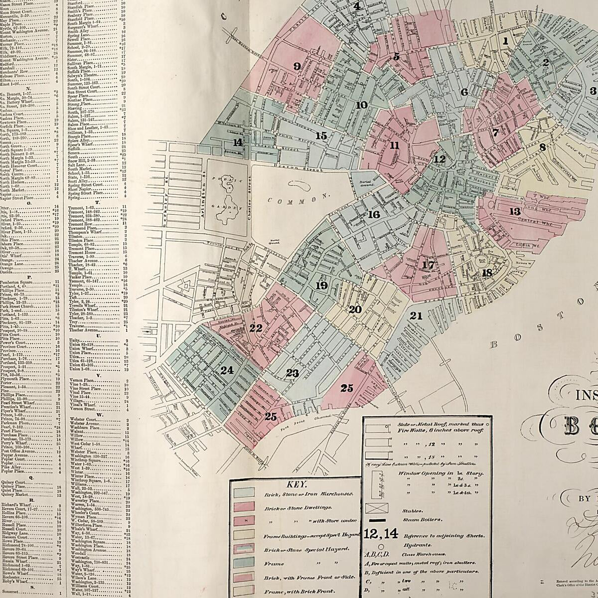 This old map of Insurance Map of Boston. Volume 1 from 1867 was created by D. A. (Daniel Alfred) Sanborn in 1867