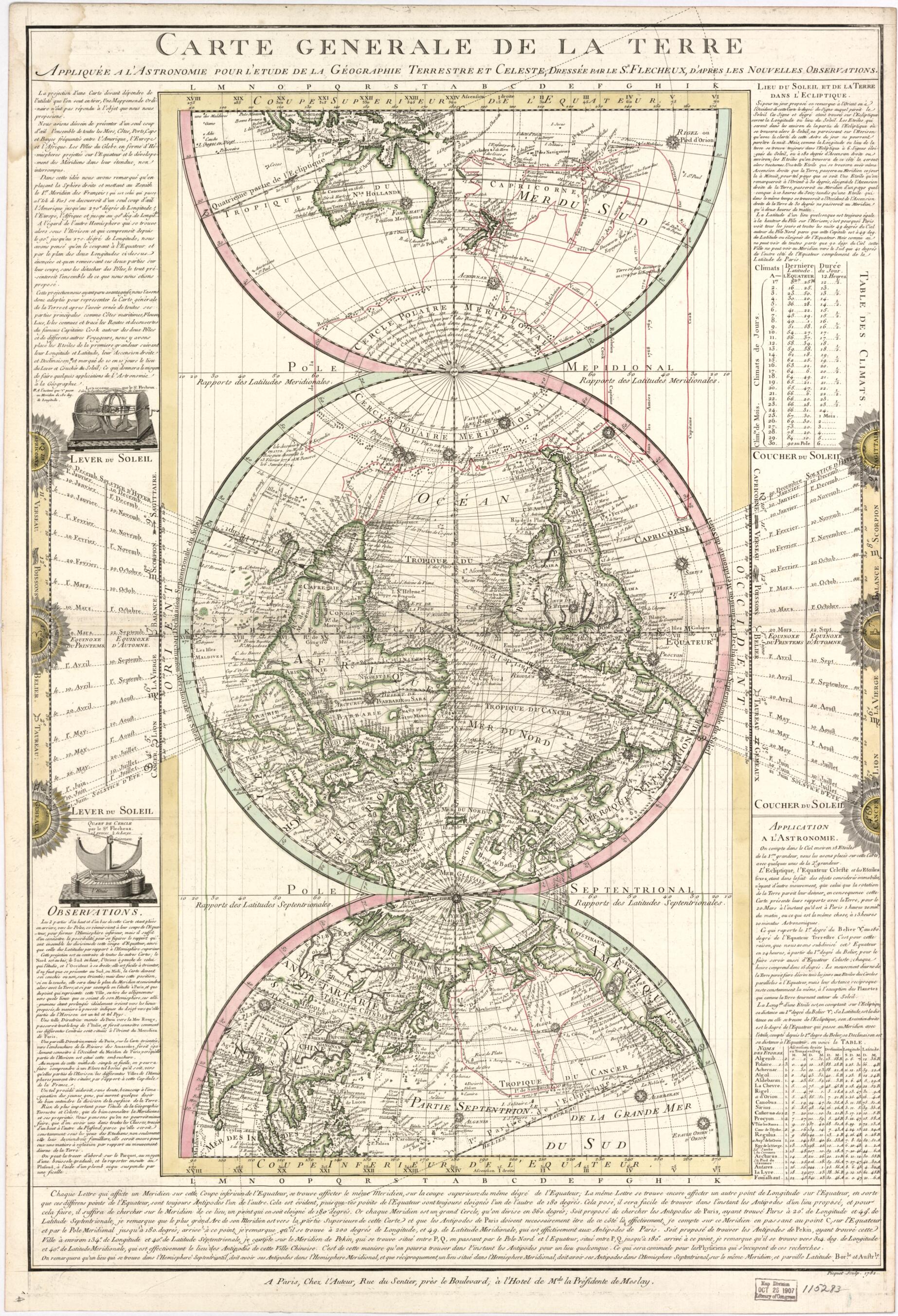 This old map of Carte Generale De La Terre : Appliquée a L&