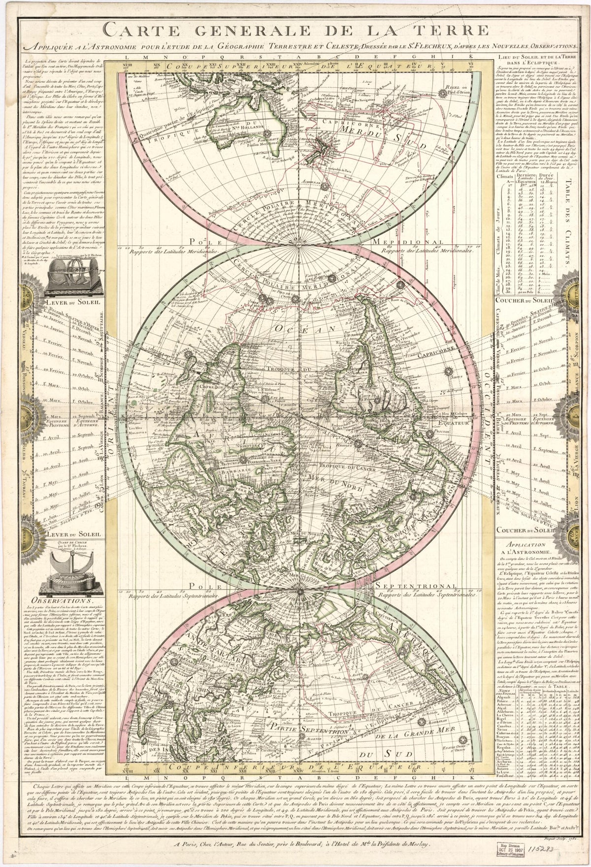 Carte Generale De La Terre : Appliquée a L&
