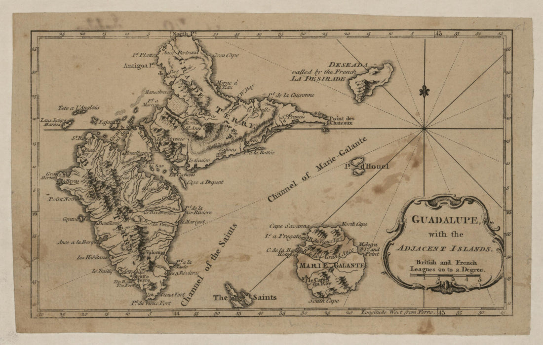 This old map of Guadalupe With the Adjacent Islands from 1759 was created by in 1759