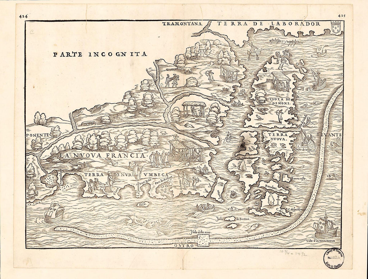 Map of Eastern Canada 1565 by Relic Map Company