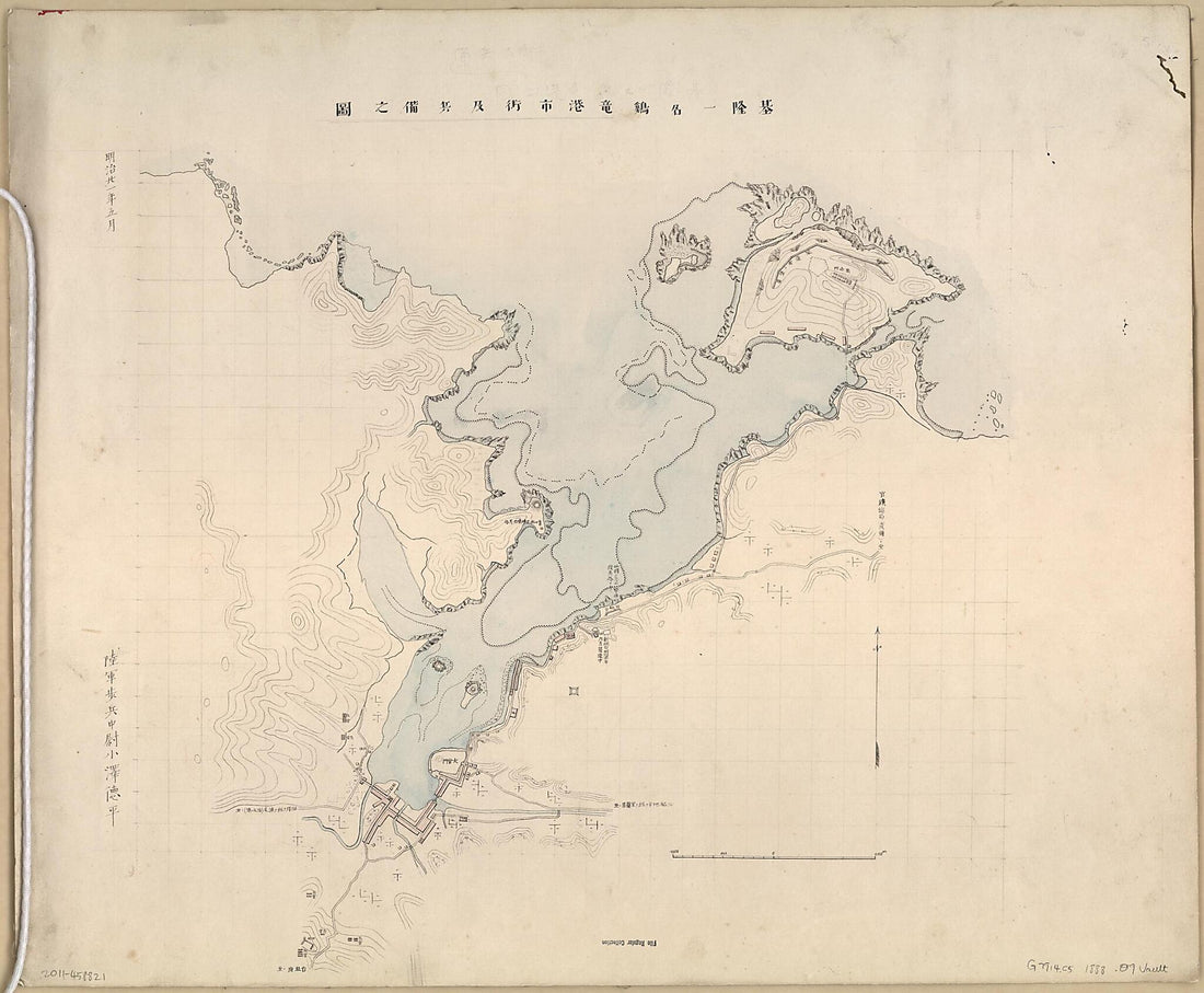This old map of Zenkan Jidai Chōsenzu : Shōtei Igo (前漢時代朝鮮圖 : 昭帝以後 /, Zenkan Jidai Chōsenzu : Tsuketari Butei Shiken No Yongun, 基隆一名鶏竜港市街及兵備之圖 /, Kō Kyokuchizu) from 1888, 1913 was created by Morimasa