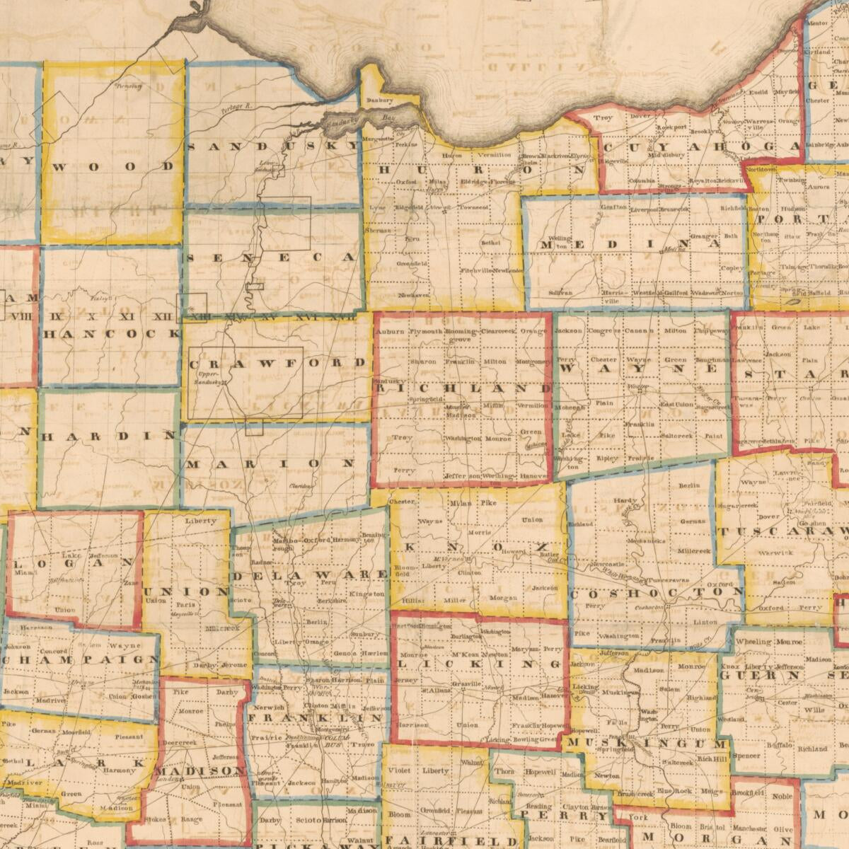 This old map of Map of Ohio from 1822 was created by  American Antiquarian Society, John Kilbourn in 1822