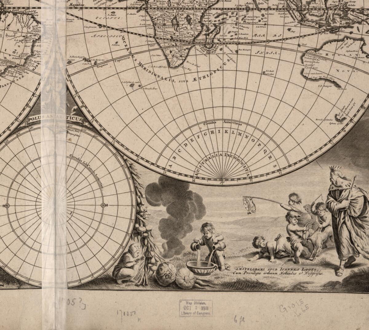 This old map of Atlas. (Loots Atlas) from 1705 was created by Johannes Loots in 1705