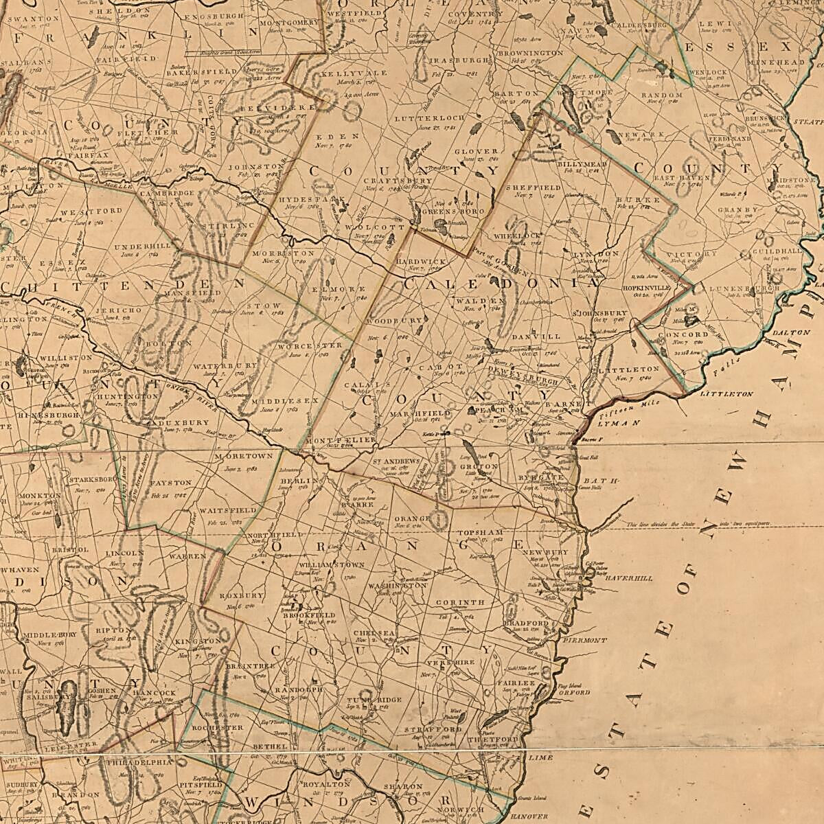 This old map of A Correct Map of the State of Vermont : Exhibiting the County and Town Lines, Rivers, Lakes, Ponds, Mountains, Meetinghouses, Mills, Public Roads &c from 1796 was created by Amos Doolittle, James Whitelaw in 1796