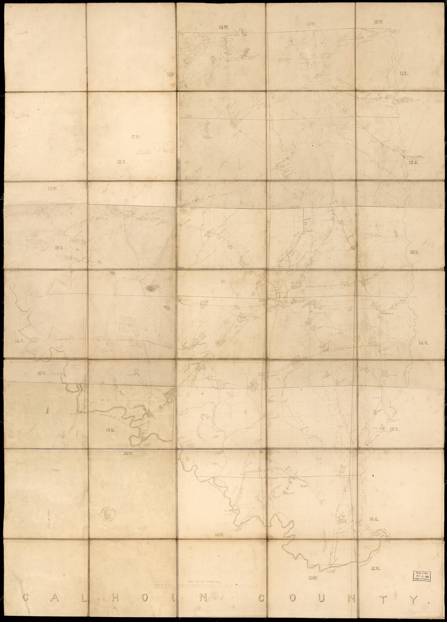This old map of Calhoun County, Arkansas from 1865 was created by Confederate States of America. Army. Arkansas District. Topographical Bureau in 1865