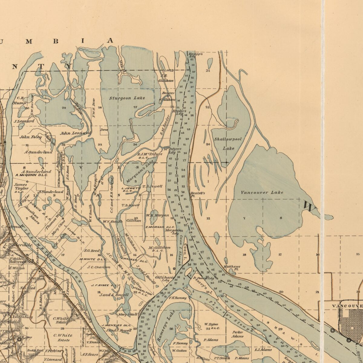 This old map of Map of Multnomah County, Oregon : Compiled from County Records, Railroad Surveys, and Other Official Data from 1889 was created by Robert A. Habersham,  Julius Bien & Co in 1889