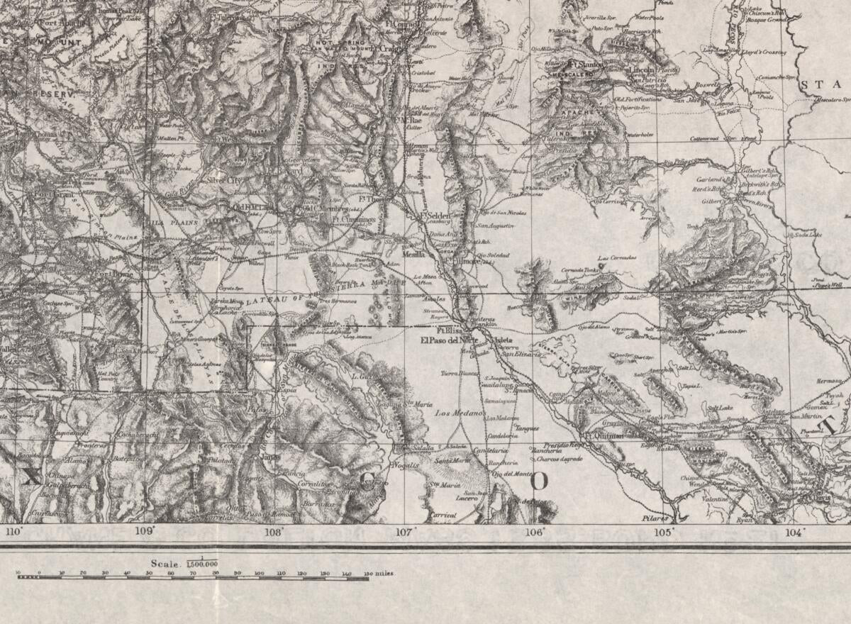 This old map of Territories of New Mexico & Arizona / Prepared In the Office of the Chief of Engineers U.S.A., from 1879. (Territories of New Mexico and Arizona) was created by  United States. Army. Office of the Chief of Engineers in 1879