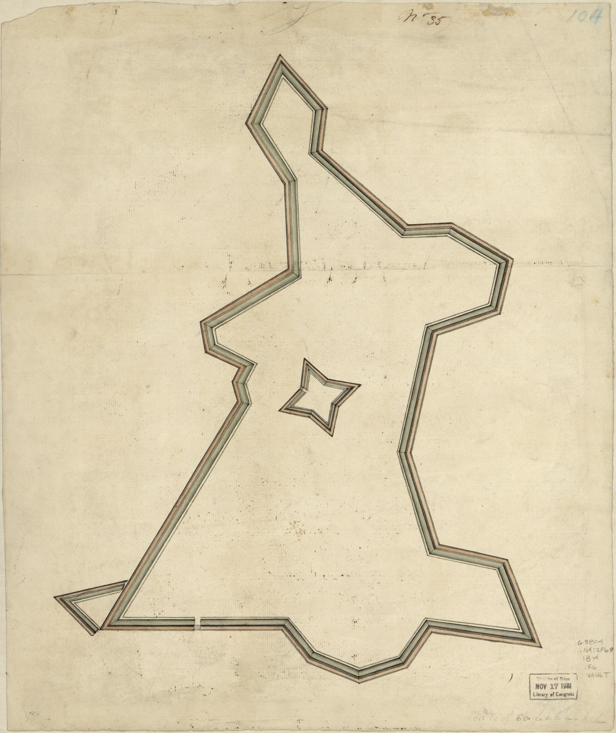 This old map of Fort Green, New York from 1814 was created by United States. War Department. Office of the Chief of Engineers in 1814