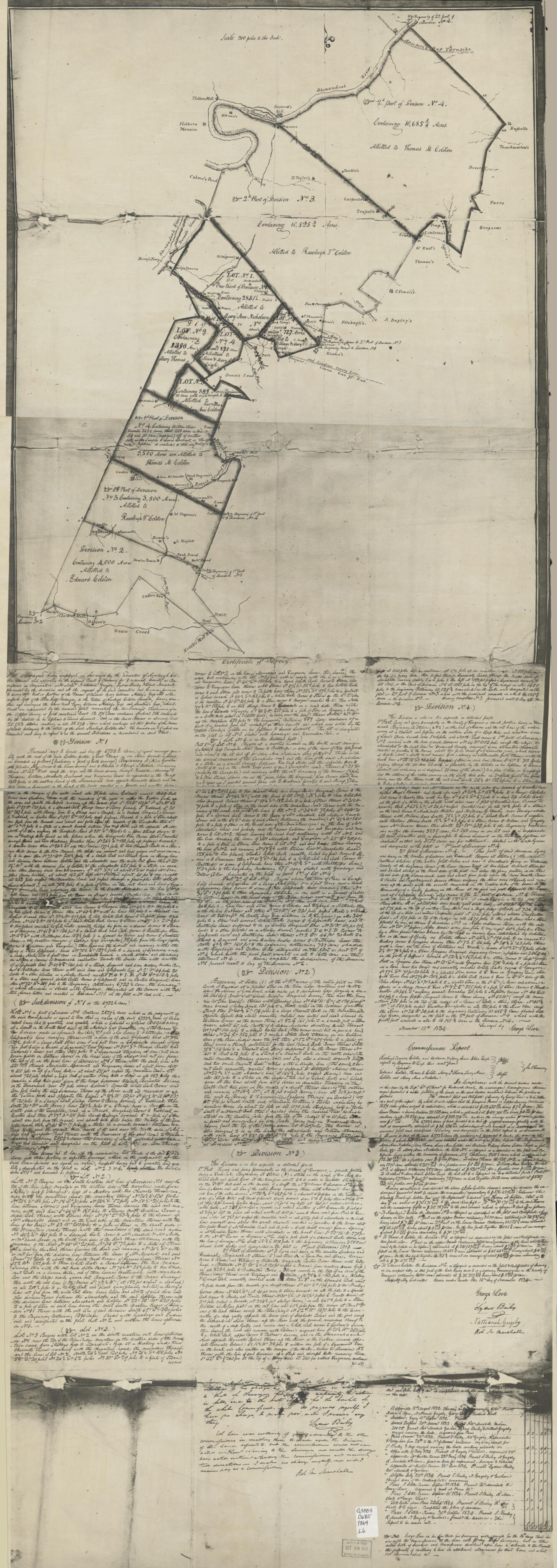 Survey of Lands In Blue Ridge Between Manassass Gap, Ashby&