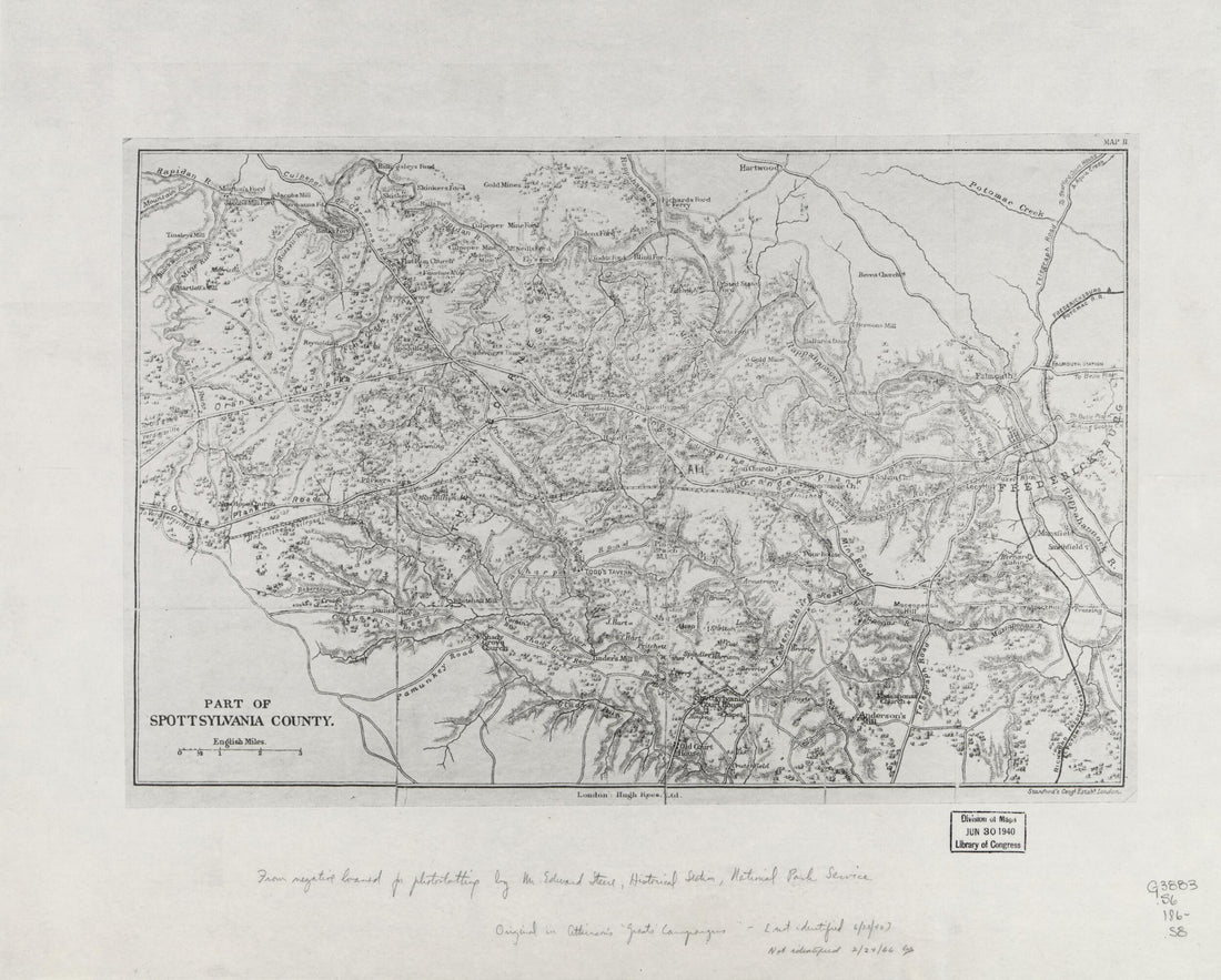 This old map of Part of Spottsylvania sic County. (Part of Spotsylvania County) from 1860 was created by Edward Stanford Ltd in 1860