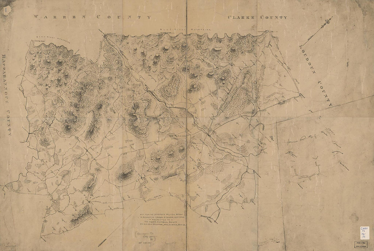 Fauquier County, Va. : Northwestern Part. (Fauquier County, Virginia) 1860 by Relic Map Company