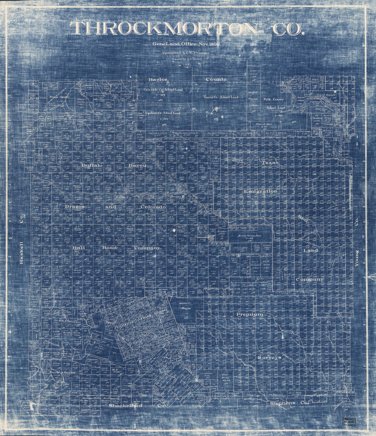 Throckmorton Co. (Throckmorton County) 1898 by Relic Map Company