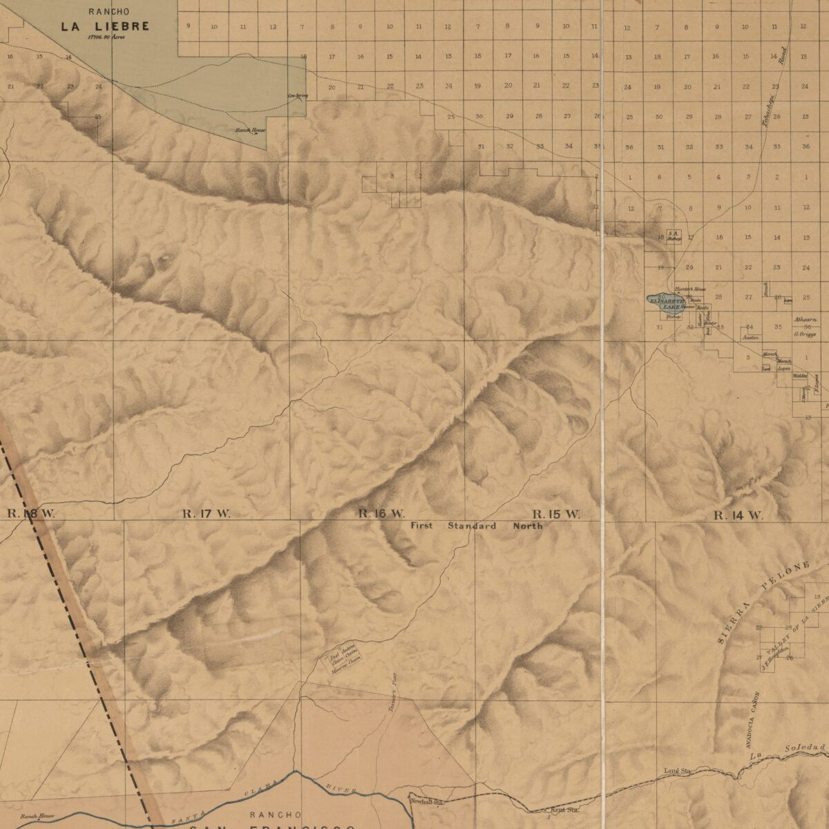 This old map of Map of the County of Los Angeles, California : Compiled from U.S. Land Surveys, Records of Private Surveys, and from Other Reliable Sources from 1877 was created by Julius Bien, A. J. Stahlberg, J. H. Wildy in 1877