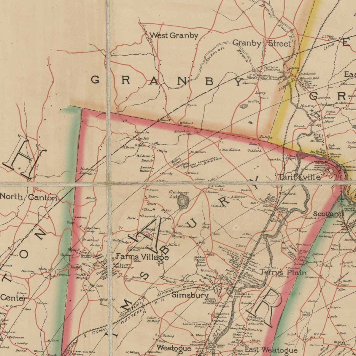 This old map of Driving Chart of Hartford and Vicinity : 15 Miles Around from 1884 was created by  Albert A. Hyde & Co in 1884