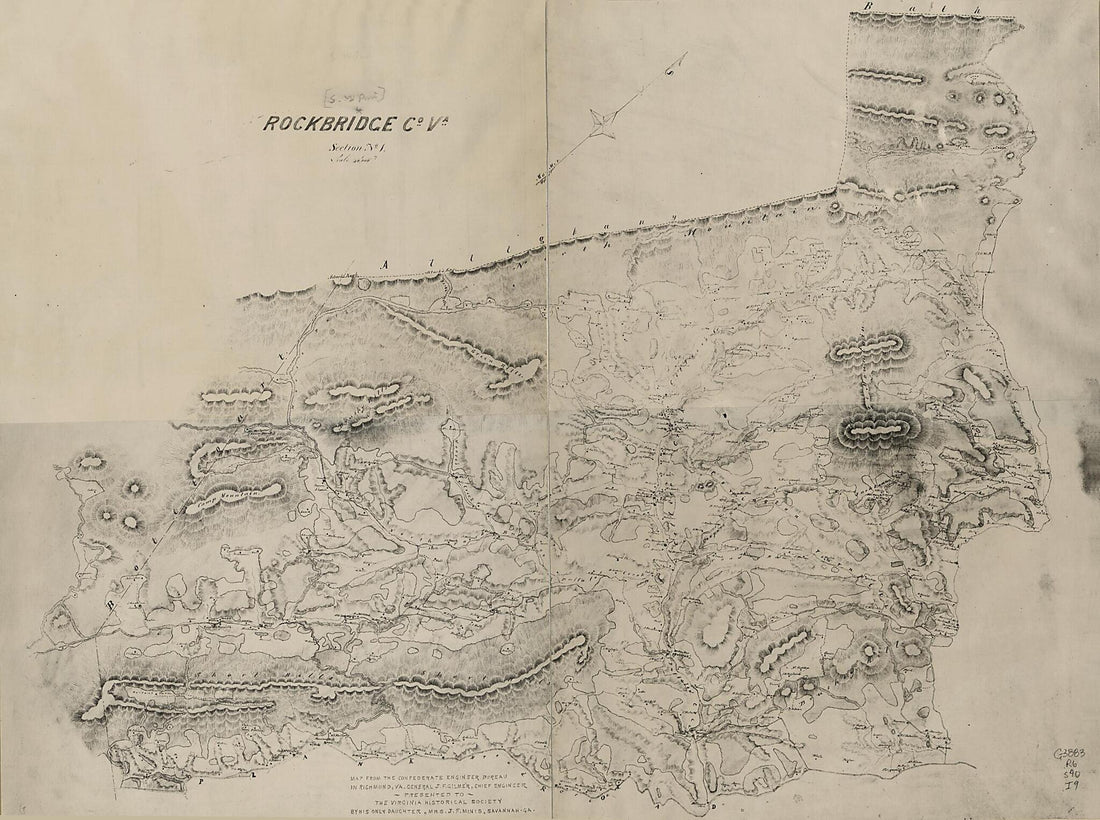 This old map of Map of Rockbridge County, Va. (Map of Rockbridge County, Virginia) from 1860 was created by Albert H. (Albert Henry) Campbell, Confederate States of America. Army. Department of Northern Virginia, John M. Coyle, Jeremy Francis Gilmer, W.