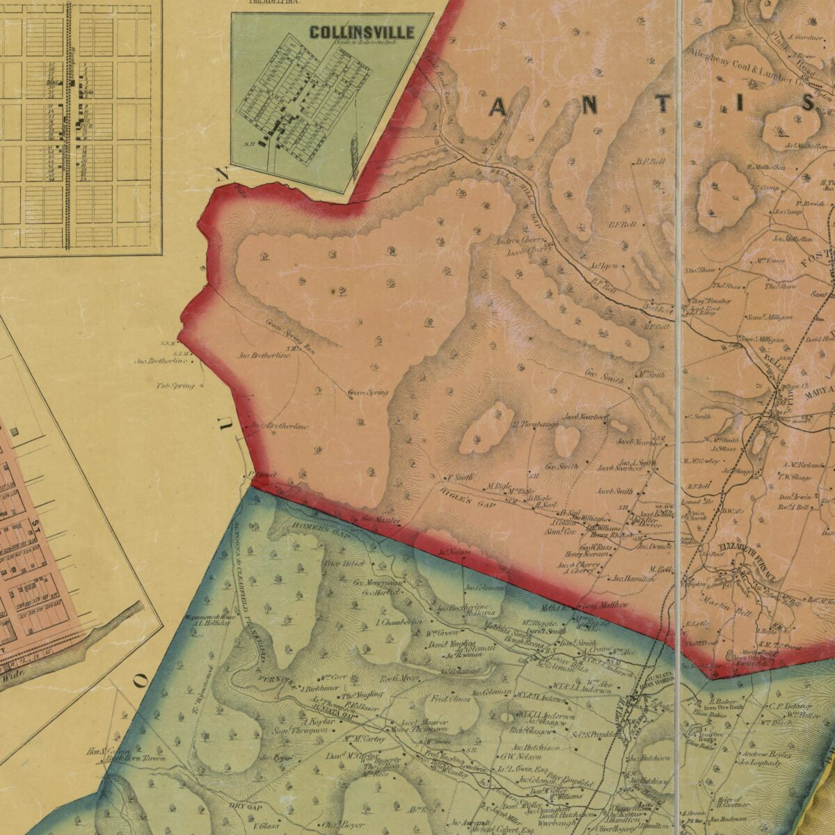 This old map of Map of Blair County, Pennsylvania : from Special Surveys from 1859 was created by Rufus L. Barnes, Isaac G. Freed,  Geil & Freed,  Thos. S. Wagner&