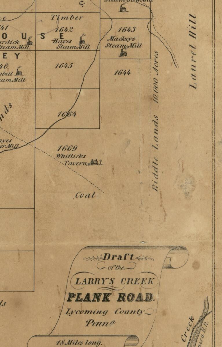 This old map of Draft of the Larry&