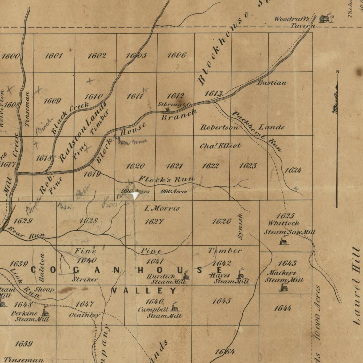 This old map of Draft of the Larry&