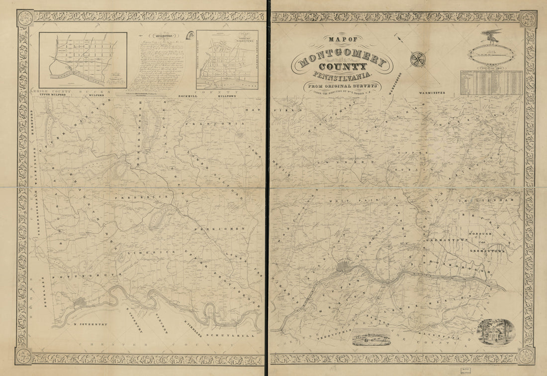 This old map of Map of Montgomery County, Pennsylvania : from Original Surveys from 1849 was created by William E. (William Ellis) Morris, Smith & Wistar in 1849