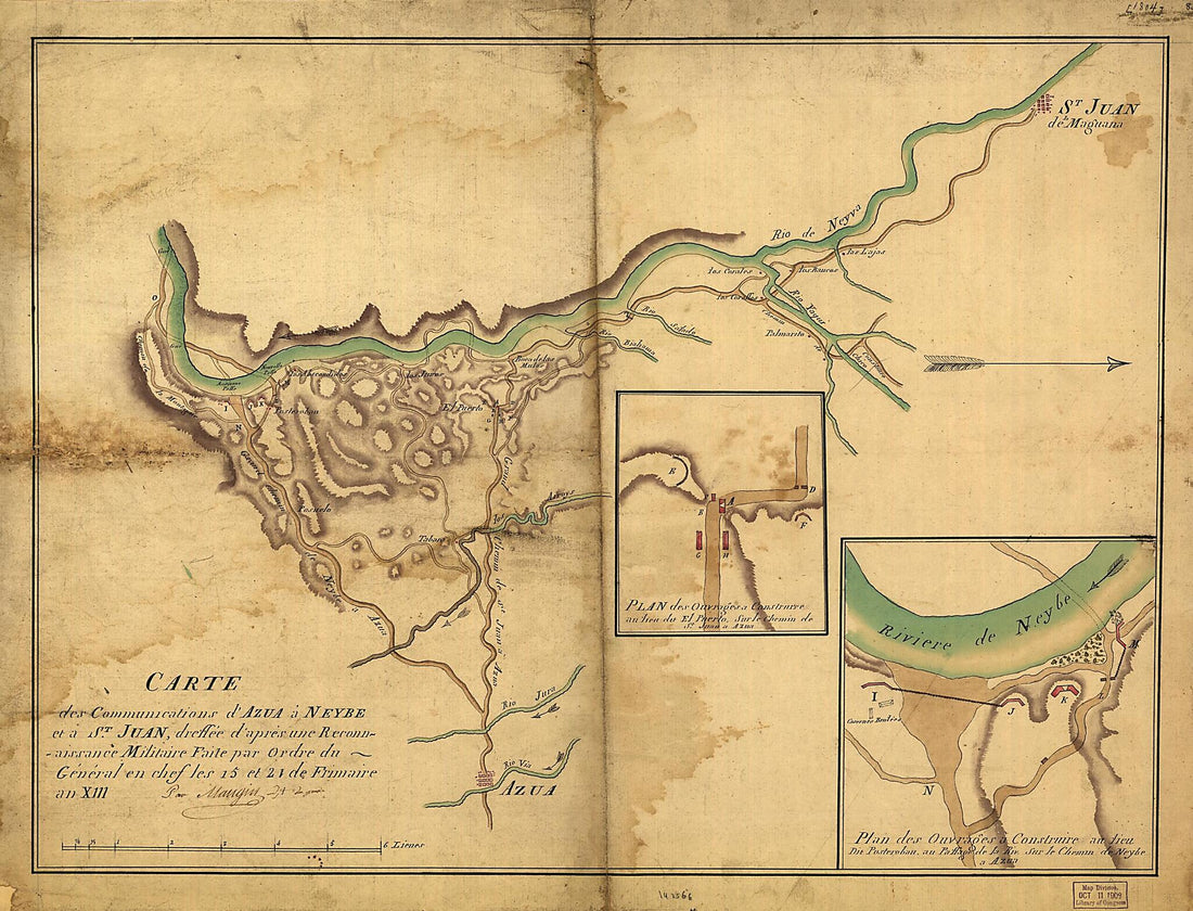 This old map of Carte Des Communications D&