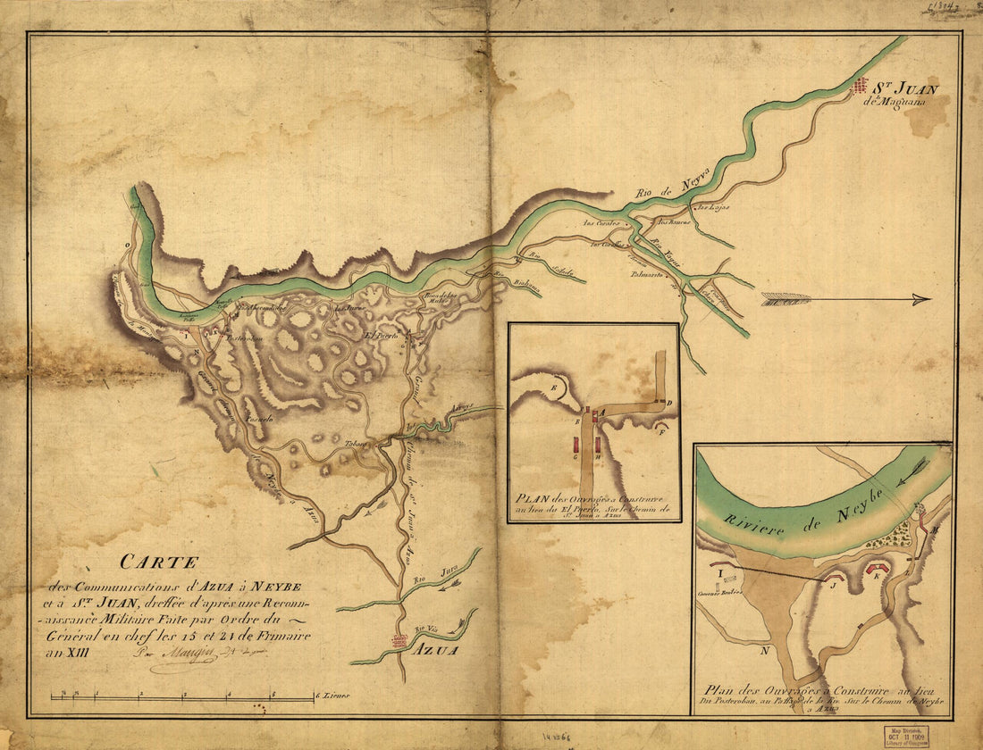 This old map of Carte Des Communications D&