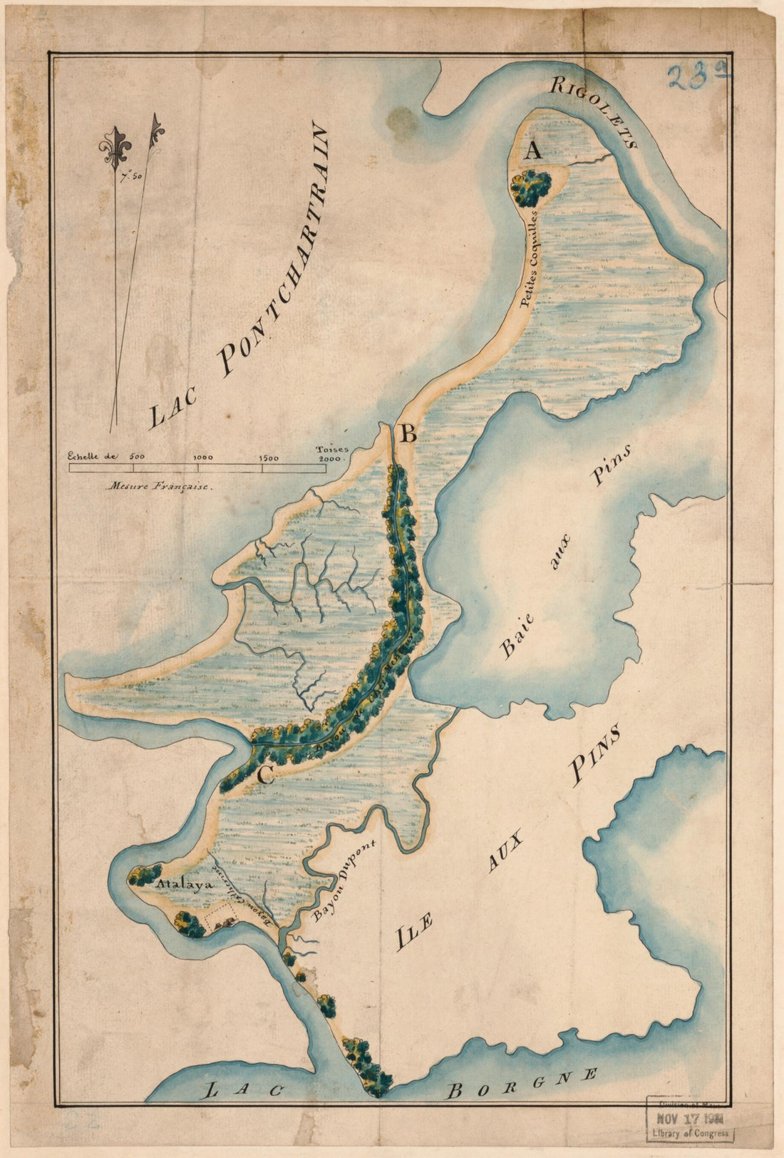 This old map of Map of Chef Menteur from the Rigolets to Lac Borgne. from 1813 was created by United States. War Department. Office of the Chief of Engineers in 1813