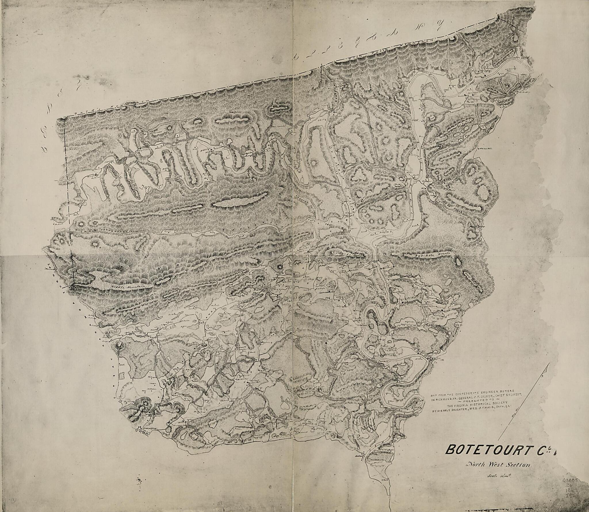 Botetourt County, Va. : North West Section. (Botetourt County, Virginia) 1860 by Relic Map Company