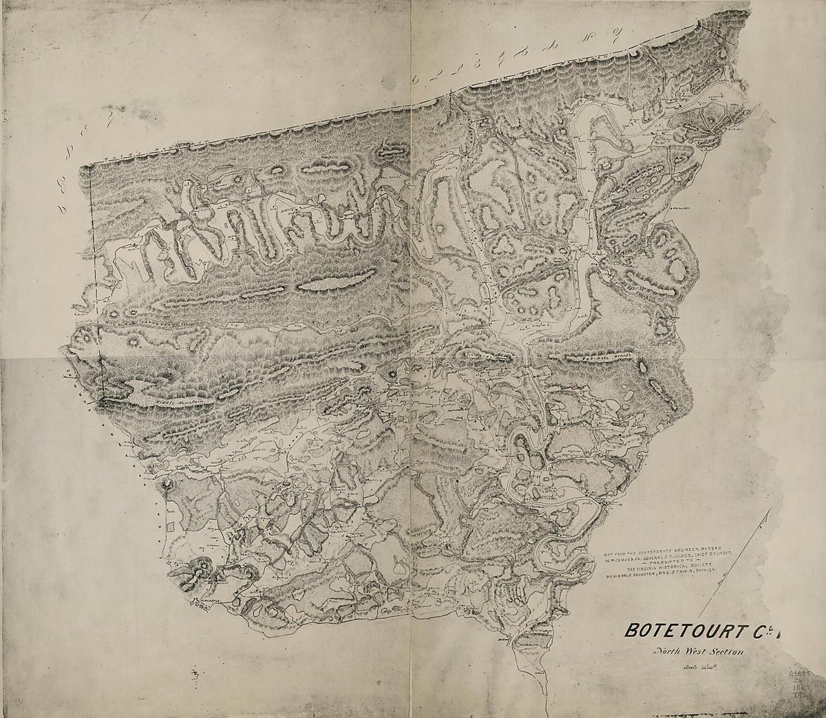 Botetourt County, Va. : North West Section. (Botetourt County, Virginia) 1860 by Relic Map Company