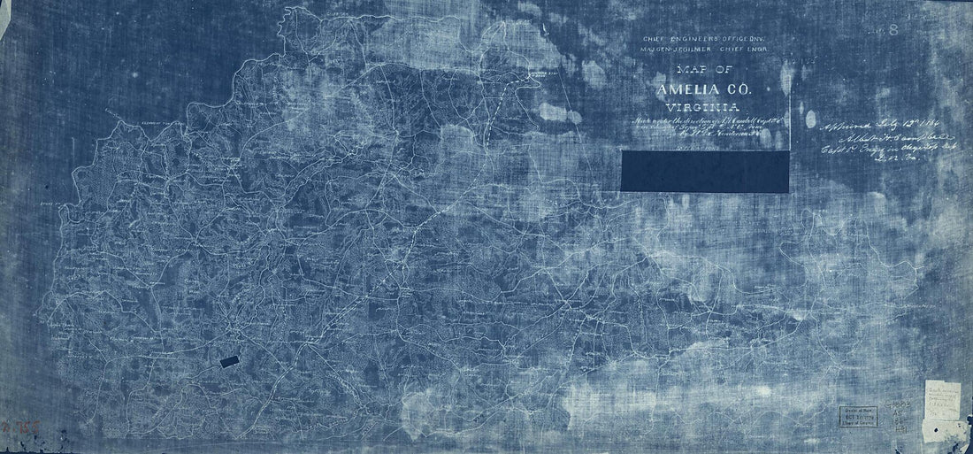 This old map of Map of Amelia County, Virginia (Map of Amelia County, Virginia) from 1864 was created by Albert H. (Albert Henry) Campbell, Confederate States of America. Army. Department of Northern Virginia, Jeremy Francis Gilmer, D. E. Henderson, Lou